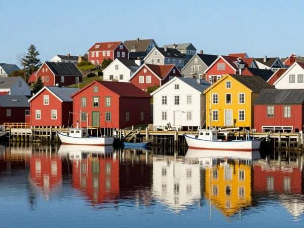 Colorful historic buildings along Lunenburg waterfront Colorful historic buildings along Lunenburg waterfront