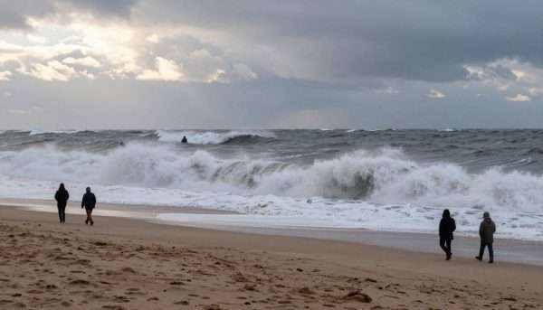 Dramatic winter storm waves at LA beach Dramatic winter storm waves at LA beach