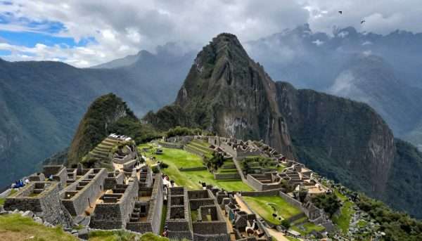 Machu Picchu Peru ancient ruins with mountain backdrop Machu Picchu Peru ancient ruins with mountain backdrop