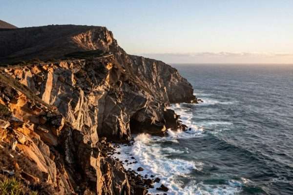 Point Dume rocky cliffs and headland overlooking Pacific Ocean Point Dume rocky cliffs and headland overlooking Pacific Ocean