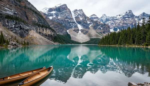 Yoho National Park Emerald Lake with mountain reflection Yoho National Park Emerald Lake with mountain reflection