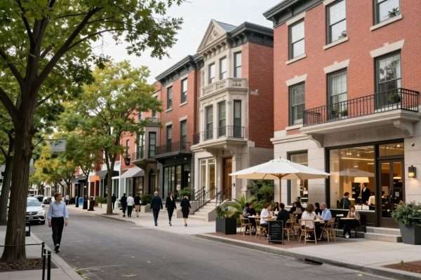 Yorkville Toronto showing upscale shopping streets and boutiques Yorkville Toronto showing upscale shopping streets and boutiques