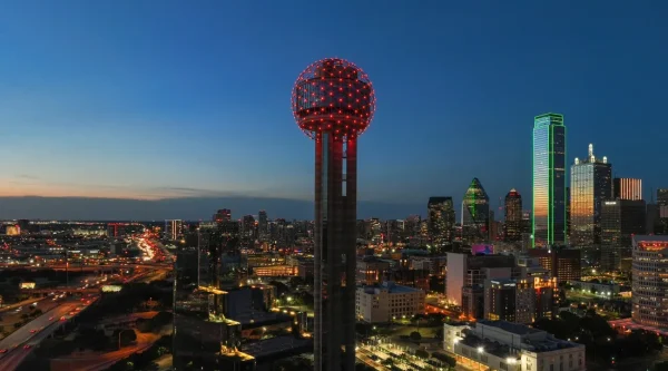 Reunion Tower GeO-Deck, date night ideas Dallas