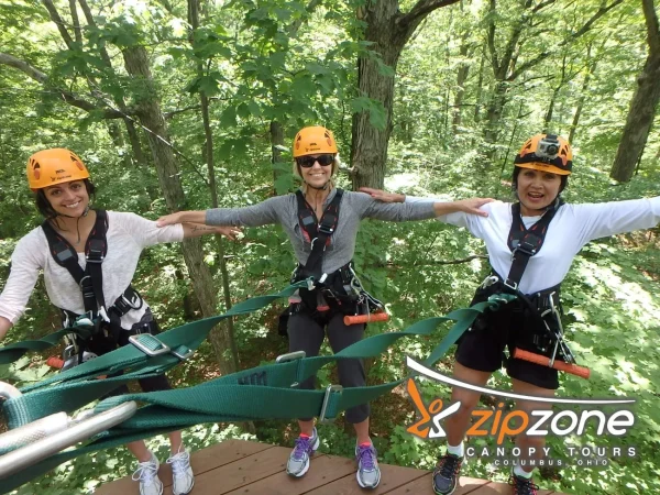 Zip Lining at Zip Zone, date night ideas in Columbus