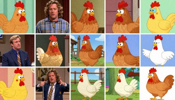 Movie and TV scenes featuring chicken characters and puns Movie and TV scenes featuring chicken characters and puns