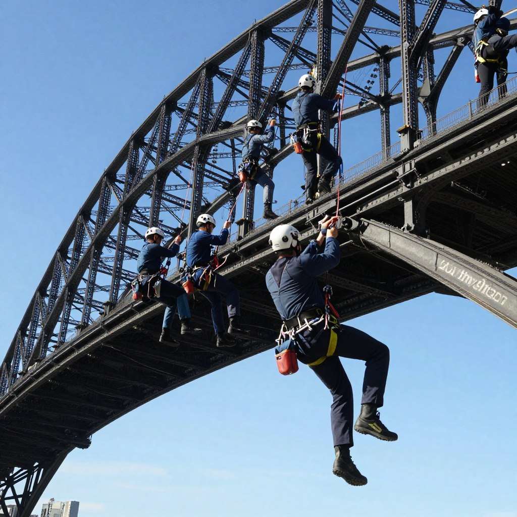 BridgeClimb participants on Sydney Harbour Bridge BridgeClimb participants on Sydney Harbour Bridge