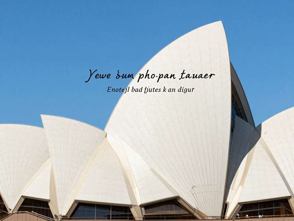 Close-up of Sydney Opera House sails with creative typography Close-up of Sydney Opera House sails with creative typography