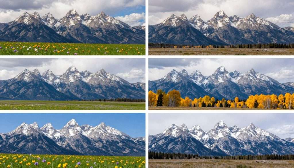 Four seasons in Grand Teton National Park seasonal changes Four seasons in Grand Teton National Park seasonal changes