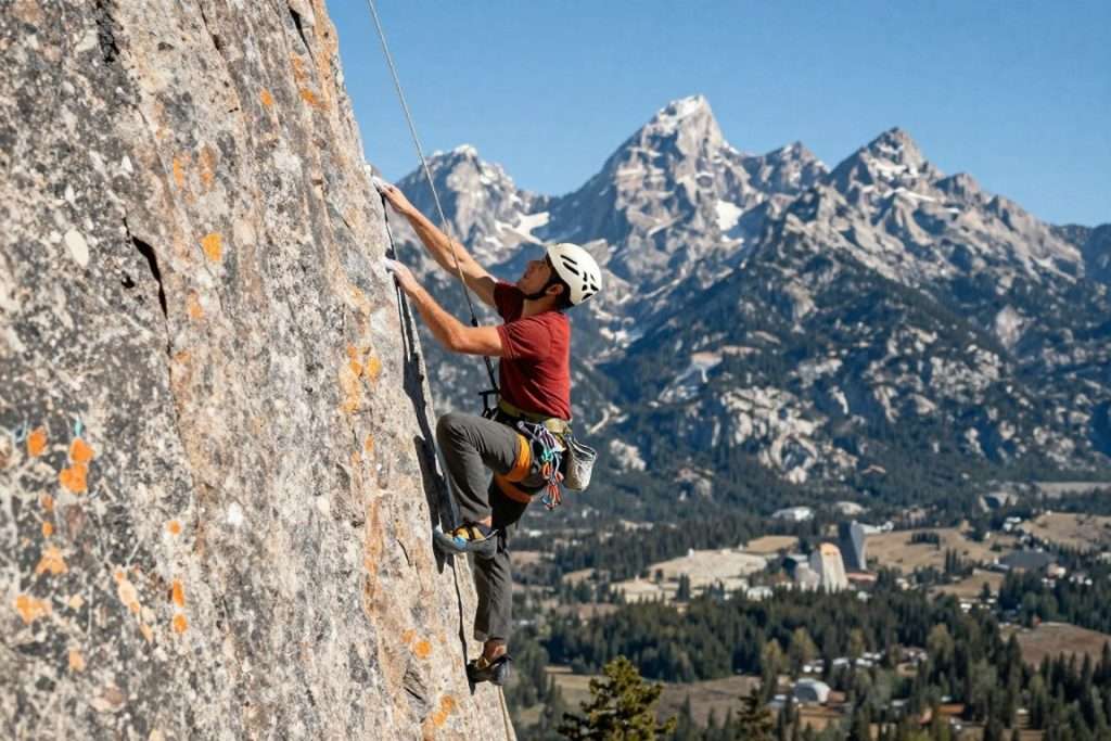 Rock climbing adventure in Grand Teton National Park Rock climbing adventure in Grand Teton National Park