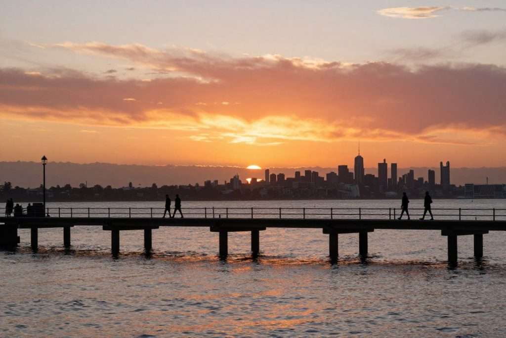 St Kilda Pier at sunset Melbourne