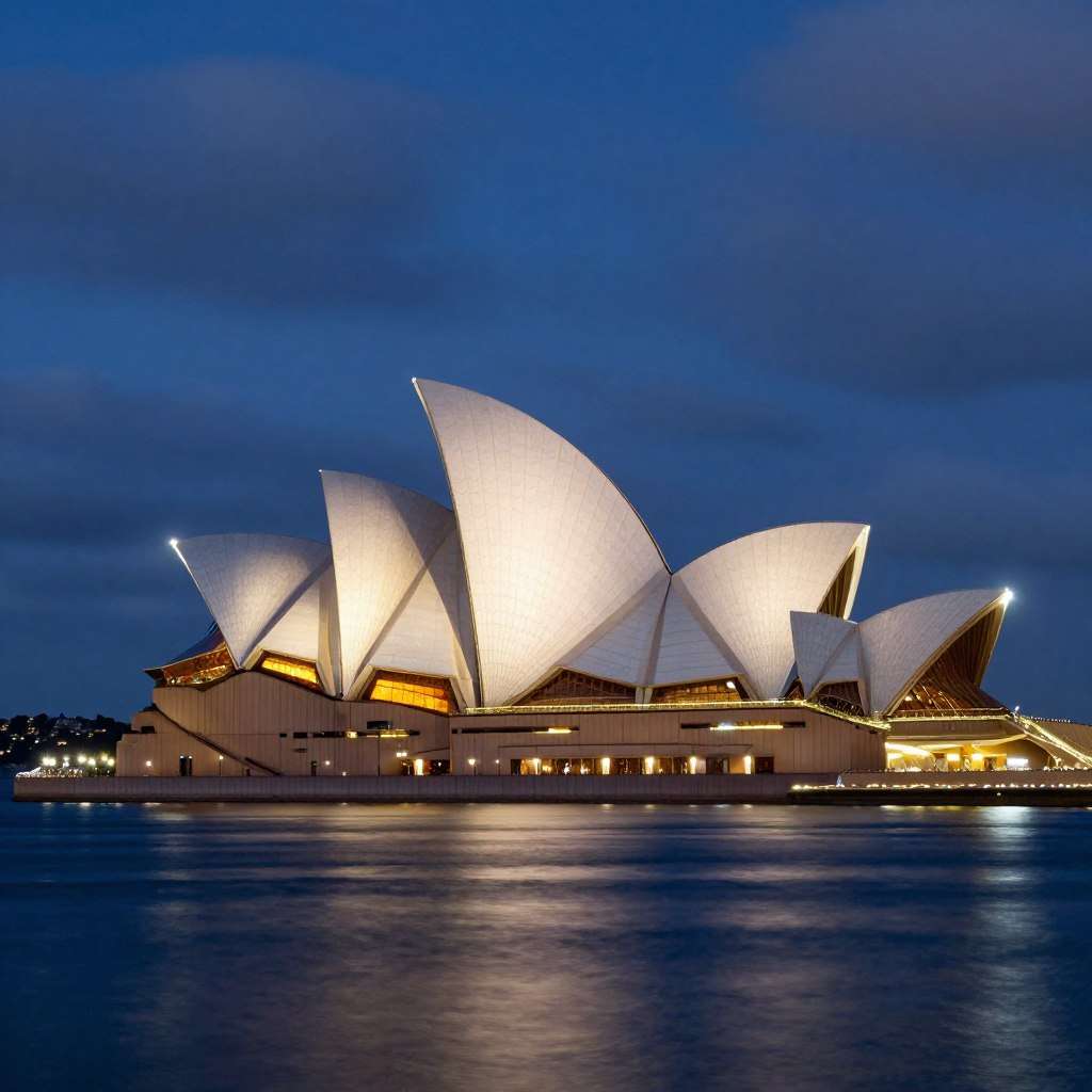 Sydney Opera House illuminated at night Sydney Opera House illuminated at night