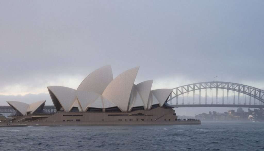 Winter morning Sydney Harbour fog Winter morning Sydney Harbour fog