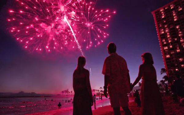 Friday Night Fireworks on Waikiki Beach, dating ideas in Oahu