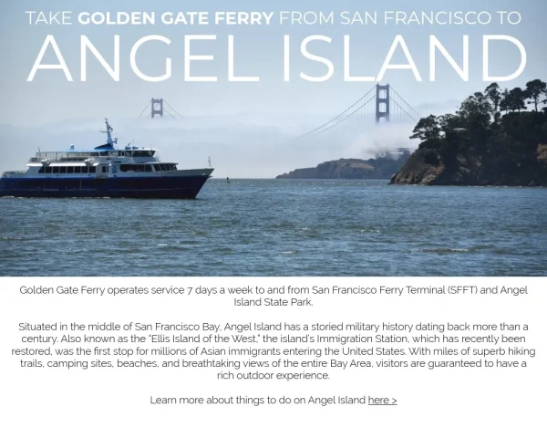 Angel Island Ferry and Bike Adventure, SF date ideas