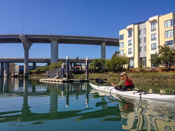 Sunset Kayaking Through Mission Creek, SF date night ideas