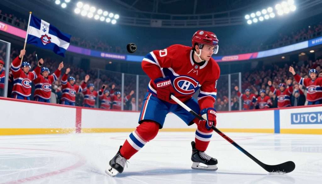 Hockey themed Quebec puns illustration Hockey themed Quebec puns illustration