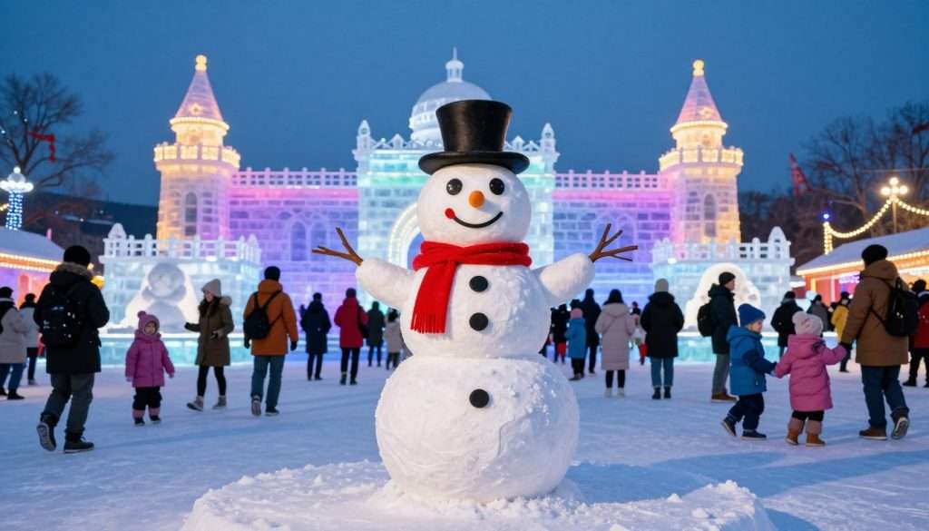 Quebec Winter Carnival with Bonhomme Quebec Winter Carnival with Bonhomme