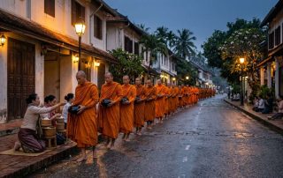 Luang Prabang Culture: Tak Bat Alms Giving, Morning Markets & Mobile Photography Guide (Laos Day 7)